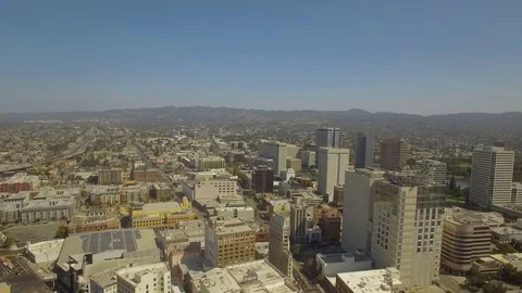 Aerial California Oakland September 2016 4K Stock Footage