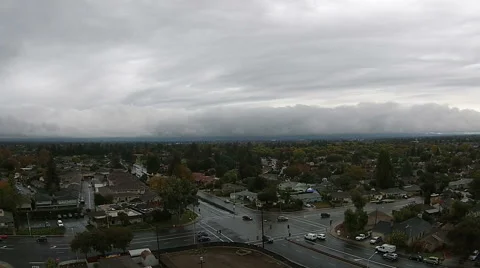 Aerial California Suburbs Intersection Video stock 62767167