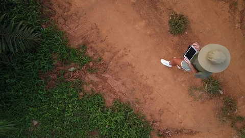 AERIAL. Camera moving fast from down to up. Top view directly above a asian Stock Footage 87472304