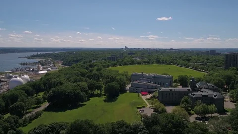 Aerial Canada Quebec City July 2017 Sunny Day 4K Inspire 2 Stock Footage