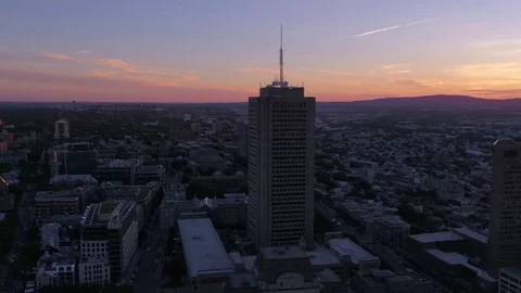Aerial Canada Quebec City July 2017 Sunset 4K Inspire 2 Stock Footage