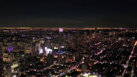 Aerial Canada Toronto July 2017 Night 4K Inspire 2 Stock Footage