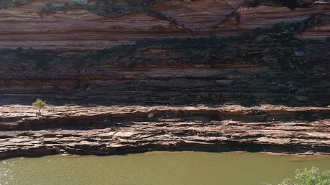 Aerial of a canyon with a river Stock Footage 102126440