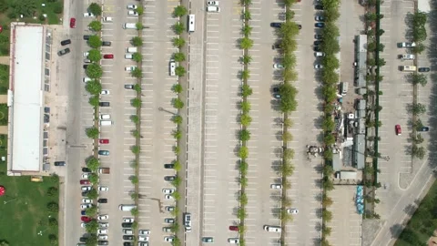 Aerial car parking hyperlapse Stock Footage 204809703