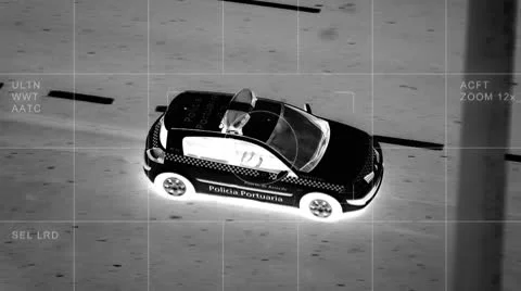 Aerial car surveillance 1/3 Stock Footage