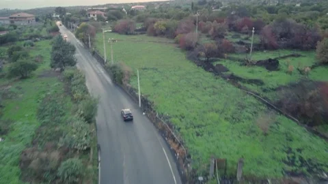 Aerial car tracking car Stock Footage 166561835