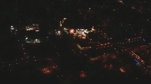 Aerial Carnival Lights Video stock 10858313