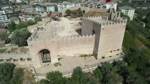 Aerial castle view Stock Footage 209661279