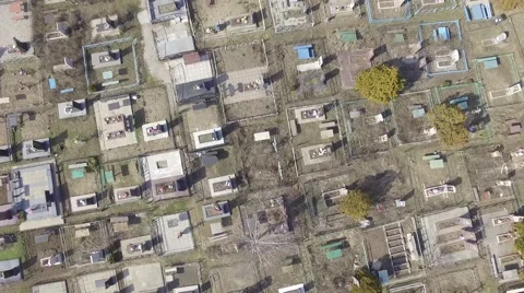 Aerial: cemetery Stock Footage 61887508