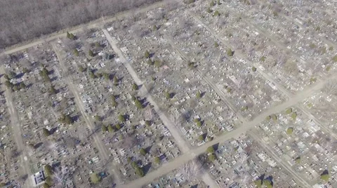 Aerial: cemetery Video stock 61887571