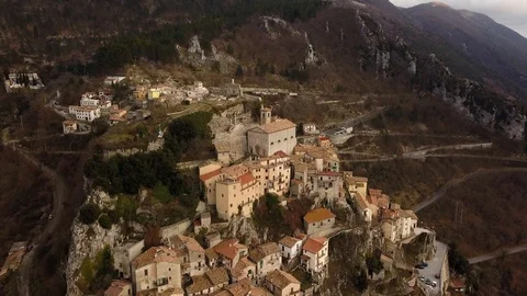 Aerial in Cervara Stock Footage 101605657