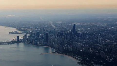 Aerial Chicago skyline Stock-Footage 101068337