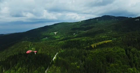 Aerial Cinematic View Of Sofia Vitosha Mountain Region Evergreen Forests Under Stock Footage 300446895