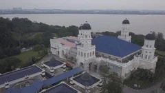 Aerial Approaching Masjid Jamek Sultan A  Stock Video  Pond5