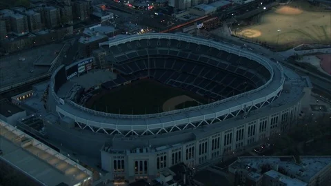 Yankee Stadium Aerial at Dusk (Vertical)