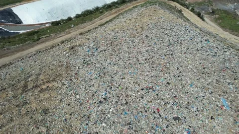 Aerial city dump Stock Footage 217417430