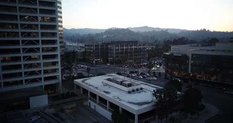 Aerial of city Stock Footage 85542537
