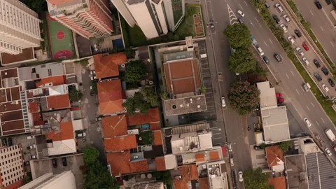 An aerial city scape of Sao Paulo. Brazil. Stock Footage