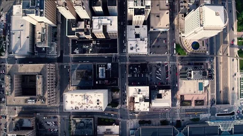 Aerial City View Stock Footage