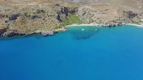 Aerial cliffs and ocean Stock Footage 64317131