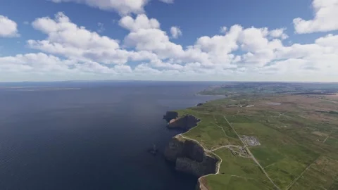 Aerial of Cliffs of Moher. County Clare. Ireland Stock Footage 327519304