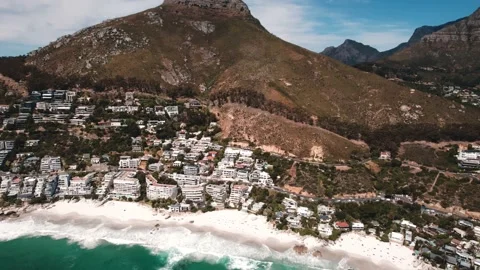 Aerial of Clifton Beach, Cape Town, South Africa 1 Stock Footage 234657853