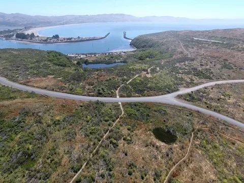 Aerial Clip Of Bodega Bay Stock Footage
