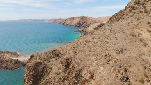 Aerial clips of Second Valley on the stunning Fleurieu Peninsula Vídeo Stock 104582888