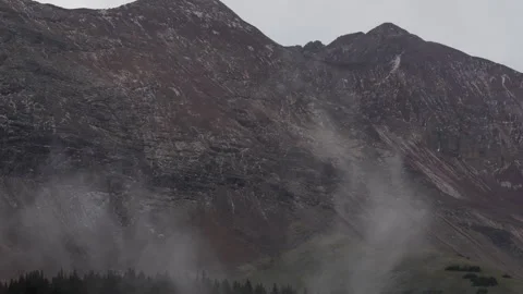 Aerial close up of cliff face on El Diente Peak in Telluride Colorado Video stock 342087550