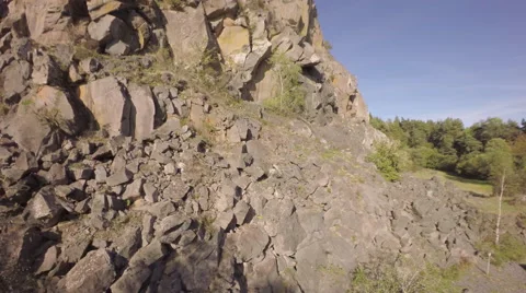 Aerial close up of cliff face Stock Footage 64517906