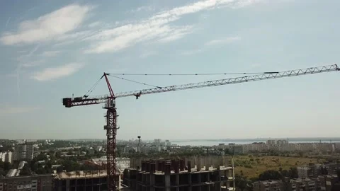 Aerial close in front of windows modern dormitory area houses buildings Stock Footage 137146165