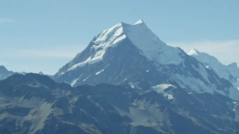 Aerial close up of Mt Cook Stock Footage 159040940