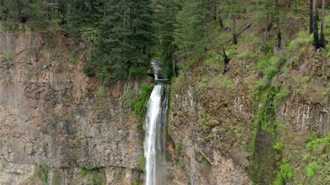 Aerial closeup view of waterfall. Stock-Footage 158027979