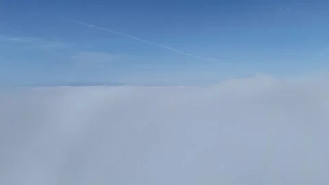 Aerial Cloud Layer and Blue Sky Horizon in 4K Stock Footage 337539033