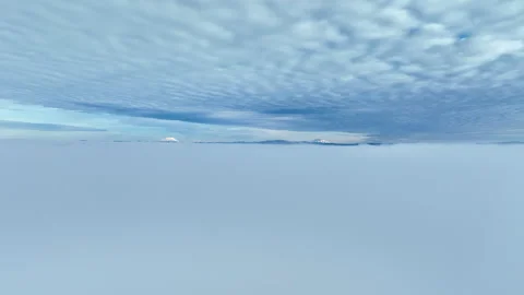 Aerial of Clouds and a Layer of Drifting Fog in the Pacific Northwest 動画素材 297804939
