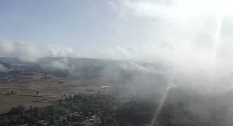 Aerial - Clouds Over Oregon Stock Footage 148411598