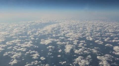 Aerial - Clouds from plane Stock Footage 13248195