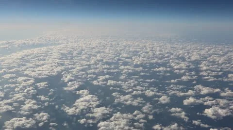 Aerial - Clouds from plane Stock Footage 13249469