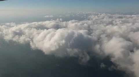 Aerial - Clouds from plane Video stock 13254037