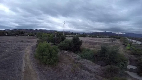 Aerial Cloudy Evening Socal 1 Stock Footage 79018687