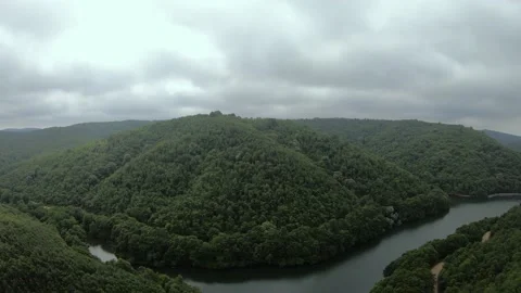 Aerial cloudy nature view Stock Footage 224116725