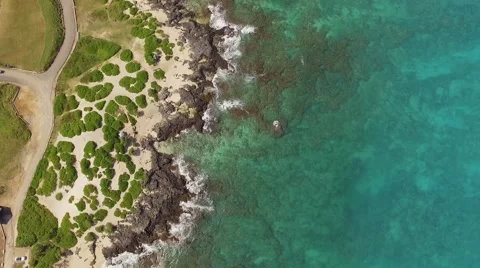 Aerial Coast of the island of Oahu Hawaii Stock Footage 59138958