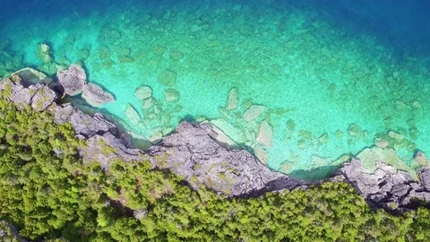 Aerial Coastline Video stock 76280797
