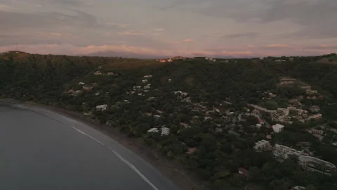Aerial CocoBay SunsetReverse PushIn Stock Footage 233998980
