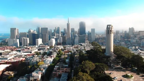 Aerial of Coit Tower Stock Footage 168447980