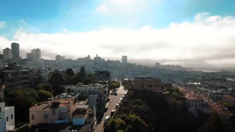 Aerial of Coit Tower Stock Footage 168448451