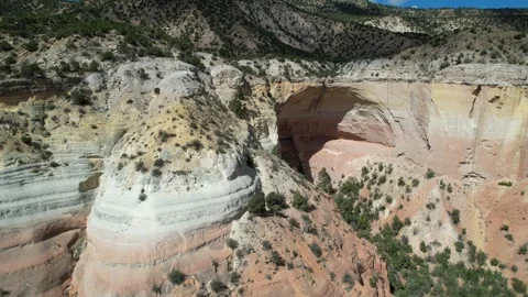 Aerial Colorful Cliffs and Echo Amphitheater Stock Footage 253686292
