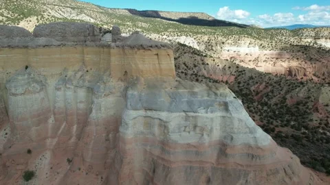 Aerial Colorful Desert Cliffs Stock Footage 253686270