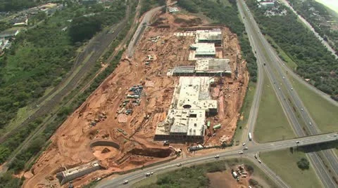 Aerial of Construction Video stock 11393986
