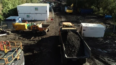 Aerial Construction Stock Footage 123788552